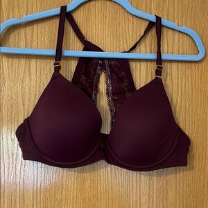 Soma Lace-Back Plum Bra